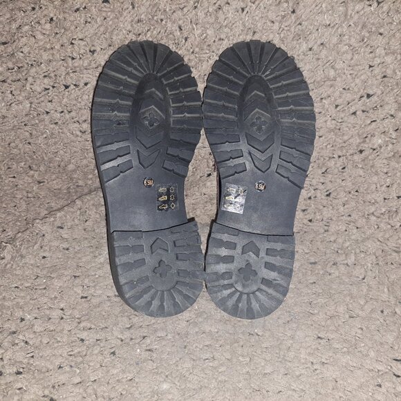 THE WISHBONE COLLECTION-Burgundy Patent Leather Penny Loafers-Sz 6.5-Near Mint - Picture 8 of 8